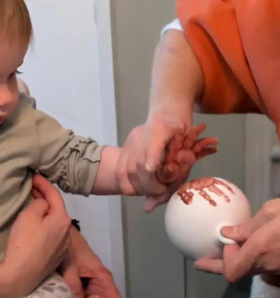 Handprints are a lasting memory: Swipe To View More Images